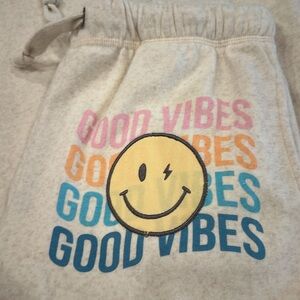 NWT OCEAN DRIVE sweatsuit w/smiley face patch on pants and back of sweatshirt